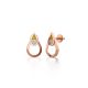 Circlet White Stone Earrings