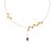 Red Studded Fineline Necklace