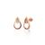 Circlet White Stone Earrings