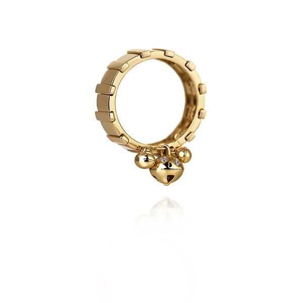 Gold simple diamond ring