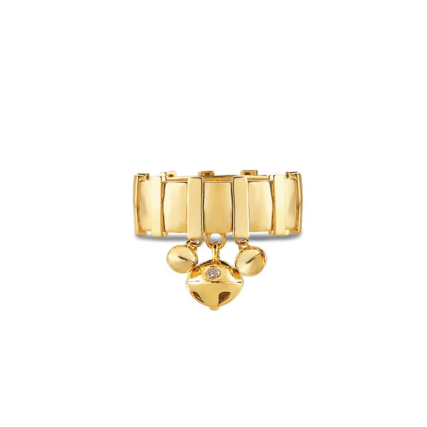Gold simple diamond ring